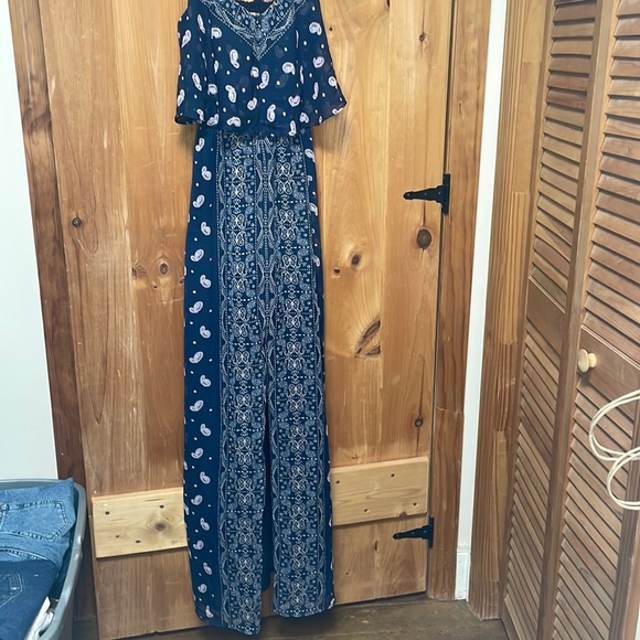 princess vera wang Dresses & Skirts - Princess Vera, Wang bandannas print, spaghetti, strap, maxi dress, navy and pink